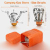 ELEUTH Campingkocher,Klein Faltbar Camping Gaskocher mit Piezozündung 3000W, Kompakt Haltbar Mini Gasbrenner mit Tragebox zum