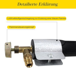 BACOENG Hockerkocher Gas 10KW, 4 Fuß Wok Campingkocher Inklusive 1.5 m Schlauch und 50 mbar Druckregler, 4-beiniger Gaskocher