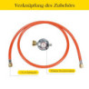 BACOENG Hockerkocher Gas 10KW, 4 Fuß Wok Campingkocher Inklusive 1.5 m Schlauch und 50 mbar Druckregler, 4-beiniger Gaskocher