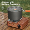 Odoland Gaskocher, Campingkocher 1 Flamme 2100 Watt Camping Kocher Tragbar 1 Brenner Outdoor Gasflaschenkocher mit Tragetasch