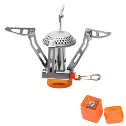 Besudo Gaskocher Camping mit Piezozündung 3000W, Mini Gas Campingkocher Gasbrenner, Camp Gasherd Portable Gas Stove Trekking 
