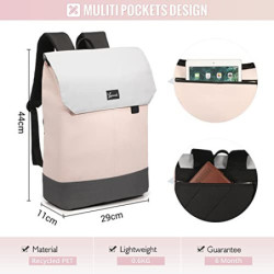 LOVEVOOK Rucksack Damen Elegant Daypack Wasserdichter Tagesrucksack mit Laptopfach 15,6 Zoll & Anti Diebstahl Tasche für Ausf