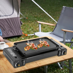 Gaskocher 2-Flammig Campingkocher Gas Kocher Für Gasflasche, Tragbarer Camping Grill Gas Stove, Outdoor Gaskocher Camping Koc