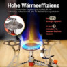 Bulin Gas Campingkocher Gaskocher mit Piezozündung Faltbarer Gaskocher Outdoor 3200W Windschutz KocherGasbrenner für Camping 
