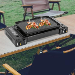 Gaskocher 2-Flammig Campingkocher Gas Kocher Für Gasflasche, Tragbarer Camping Grill Gas Stove, Outdoor Gaskocher Camping Koc