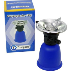 CAMPLORA Campingkocher mit Piezozündung mit 10 Stechgaskartuschen 190g Gaskocher, Propangaskocher, Butangaskocher
