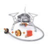 LATTCURE Gas Campingkocher 3500W Faltbar Edelsathl Gaskocher mit Piezozündung und Aufbewahrungsbox Gasbrenner für Outdoor Cam