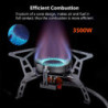 LATTCURE Gas Campingkocher 3500W Faltbar Edelsathl Gaskocher mit Piezozündung und Aufbewahrungsbox Gasbrenner für Outdoor Cam