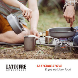 LATTCURE Gas Campingkocher 3500W Faltbar Edelsathl Gaskocher mit Piezozündung und Aufbewahrungsbox Gasbrenner für Outdoor Cam