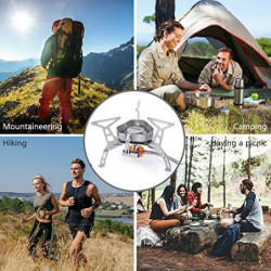 LATTCURE Gas Campingkocher 3500W Faltbar Edelsathl Gaskocher mit Piezozündung und Aufbewahrungsbox Gasbrenner für Outdoor Cam