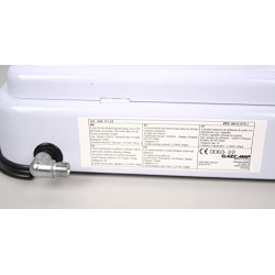 Gazcamp Gaskocher Campingkocher 2,4 kW 50 mBar 2 flammig Weiß mit Deckel 1/4" Linksgewinde-Anschluss mit Schlauch 80 cm und R