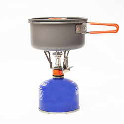 Tiardey Mini Faltbarer Campingkocher, Starke Feuerkraft mit Piezo-Zündung, Herd zum Kochen im Freien