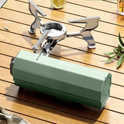 SYFUNLV Campingkocher,Tragbarer Gaskochfeld mit Tragetasche,klappbaren Kocher 27.5 * 10.5cm Gaskartuschen Kocher,2.6KW Gaskoc