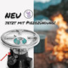 Rsonic Campingkocher Gaskocher Stechkartuschenkocher Kartuschenkocher mit Piezozündung Gasbrenner  Grün + 4 Kartsuchen 