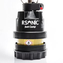 Rsonic Campingkocher Gaskocher Stechkartuschenkocher Kartuschenkocher mit Piezozündung Gasbrenner  Grün + 4 Kartsuchen 