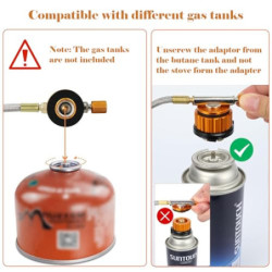 Yqhugbc Campingkocher 3500W, Gaskocher Outdoor, Campingkocher Klein, Faltbar Camping Kocher, Gaskocher mit Adapter Camping mi