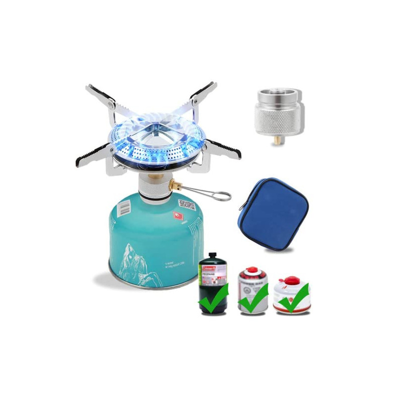 Vihir Campingkocher 3200W Mini Ultra Tragbares Camping Kocher, Gaskocher Camping mit Regelbarer Flamme, Faltbar Camping Koche Vihir Campingkocher 3200W Mini Ultra Tragbares Camping Kocher, Gaskocher Camping mit Regelbarer Flamme, Faltbar Camping Koche