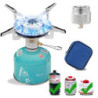 Vihir Campingkocher 3200W Mini Ultra Tragbares Camping Kocher, Gaskocher Camping mit Regelbarer Flamme, Faltbar Camping Koche
