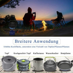 Vihir Campingkocher 3200W Mini Ultra Tragbares Camping Kocher, Gaskocher Camping mit Regelbarer Flamme, Faltbar Camping Koche