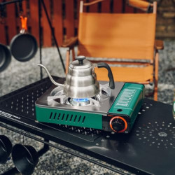 Onlyfire Gaskocher mit Tragekoffer, Campingkocher 1-flammig, 3000W, Kompakter Outdoor-Gaskartuschenkocher für Camping Wandern