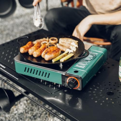 Onlyfire Gaskocher mit Tragekoffer, Campingkocher 1-flammig, 3000W, Kompakter Outdoor-Gaskartuschenkocher für Camping Wandern