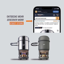 Esbit Spirituskochset - inkl. großem und kleinem Aluminium Topf - 985 ml & 470 ml - inkl. Spiritusbrenner - Camping Kocher