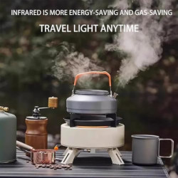 NEWFUN campingkocher, 4000Watt gaskocher camping, gaskocher outdoor, Tragbarer Campingkocher, energiesparender Infrarot-Campi