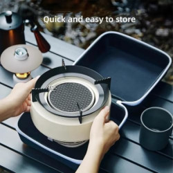 NEWFUN campingkocher, 4000Watt gaskocher camping, gaskocher outdoor, Tragbarer Campingkocher, energiesparender Infrarot-Campi