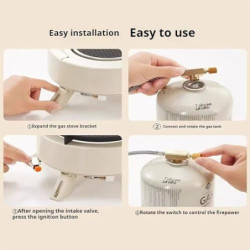 NEWFUN campingkocher, 4000Watt gaskocher camping, gaskocher outdoor, Tragbarer Campingkocher, energiesparender Infrarot-Campi