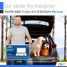 Z.M.C Gaskocher Campingkocher 2-Flammig Gasherd Kochfeld inkl. Schlauch + Regler, für Propan LPG Gasflasche, 2.2 kW je Brenne