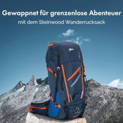 Steinwood Wanderrucksack Herren & Damen 35L - Outdoor-Rucksack, Reiserucksack, Tagesrucksack wasserabweisend mit Regenschutz 