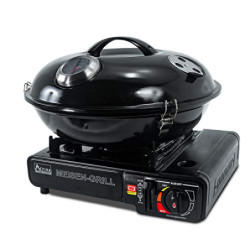 ACTIVA Meisen Gaskocher I Campingkocher inkl. Grilltopf & Tragekoffer I Premium Gasgrill klein - Leistungsstark & vielseitig 
