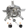 Bulin Campingkocher 6800W Faltbar,Gaskocher mit Piezozündung, Outdoor Kocher mit Adapter,Edelstahl Belastbarkeit 75KG für Hik
