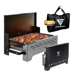 SCHNEIDERFREUDE Premium Camping-Grill: Der Klappgrill mit Tasche für echte Grillfans - Designed und geprüft in Deutschland fü