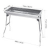 AGM Holzkohlegrill Camping Grill Holzkohle,Klappgrill Tragbarer Grill,Für Camping Garten Picknick Party, 73x 33x 71 cm, für 5
