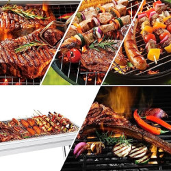AGM Holzkohlegrill Camping Grill Holzkohle,Klappgrill Tragbarer Grill,Für Camping Garten Picknick Party, 73x 33x 71 cm, für 5