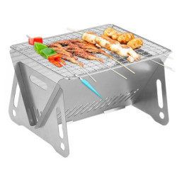 Grill Klappgrill Campinggrill, Barbecue Tragbarer BBQ Kohle Smoker Grill für Kochen Camping Wandern Picknick, Picknickgrill H