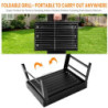 Holzkohlegrills Tragbarer Grill Edelstahl Holzkohle Smoker Char Broil BBQ Pit Grill für Outdoor Camping  Mittel , Schwarz