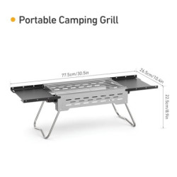 Camping Grill Holzkohle Klappbar Klappgrill Holzkohlegrill Outdoor-Grill - BBQ-Grill für Camping, Grillpartys, Picknicks, Auß