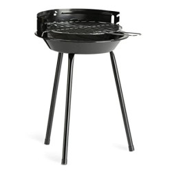 LANDMANN Holzkohle-Rundgrill | Mobiler Holzkohlegrill | Ideal für 2 bis 3 Personen geeignet | Durchmesser ca. Ø 27 cm | Prakt