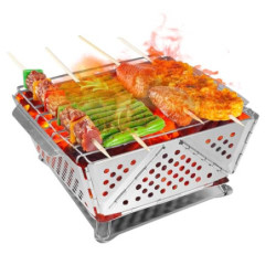 Lixiin Grill Klappgrill Campinggrill, Holzkohlegrill Picknickgrill Grill Portable Campinggrill BBQ Grills für Garten Party Pi