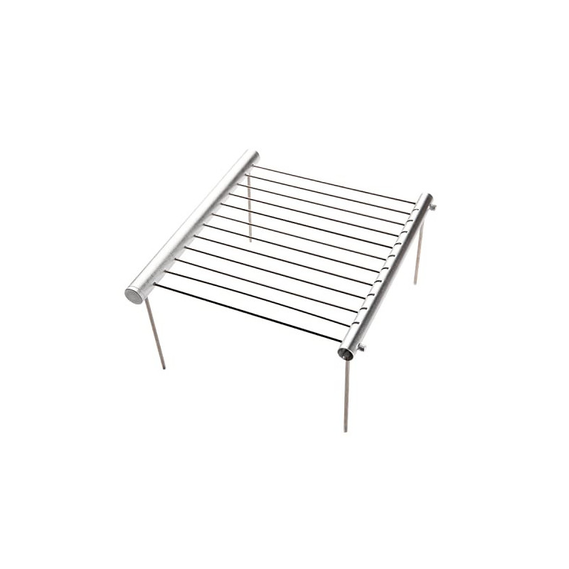 LOSMANN Tragbarer Campinggrill, Holzkohlegrill, Zerlegbarer Minigrill aus verchromten Edelstahl für Picknicks Camping BBQ Tre LOSMANN Tragbarer Campinggrill, Holzkohlegrill, Zerlegbarer Minigrill aus verchromten Edelstahl für Picknicks Camping BBQ Tre