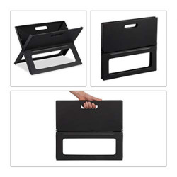 Relaxdays Klappgrill, mit Kohle- und Grillrost, klappbarer Faltgrill, Picknick und Camping, HBT 30x45,5x30cm, schwarz