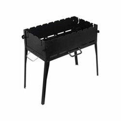 Holzkohlegrill Klappbar Mangal BBQ für 8 Spieße Schaschlik Grill Klappgrill Campinggrill Picknickgrill tragbarer Koffergrill
