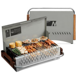 Naturehike Holzkohlegrill Klappgrill 50.2 x 32.8 x 33.5 cm Laptopgrill Portabel Mobil Campinggrill Tischplatte BBQ Koffergril
