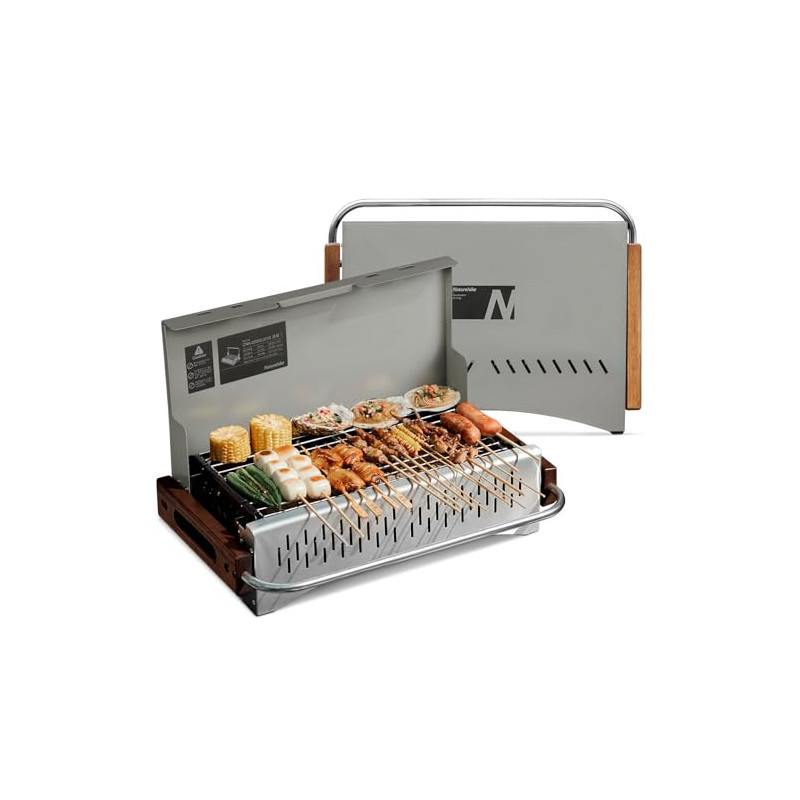 Naturehike Holzkohlegrill Klappgrill 50.2 x 32.8 x 33.5 cm Laptopgrill Portabel Mobil Campinggrill Tischplatte BBQ Koffergril Naturehike Holzkohlegrill Klappgrill 50.2 x 32.8 x 33.5 cm Laptopgrill Portabel Mobil Campinggrill Tischplatte BBQ Koffergril