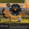 KESSER® Raketenofen inkl. Grillpfanne aus Gusseisen, Grillplatte, Grillzange & Tragetasche | Dutch Oven BBQ Rakete Holzofen C