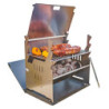 FENNEK Grill und Zubehör | Mobiler und steckbarer Holzkohle-Grill aus Edelstahl für Camping, Trekking, Vanlife, Garten und Ou