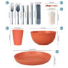 Unzerbrechliches Geschirr Set 6 Personen, 66 Teiliges Camping Geschirr Set Plastikgeschirr Picknick Geschirr Sets Leicht Bunt