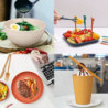 Unzerbrechliches Geschirr Set 6 Personen, 66 Teiliges Camping Geschirr Set Plastikgeschirr Picknick Geschirr Sets Leicht Bunt